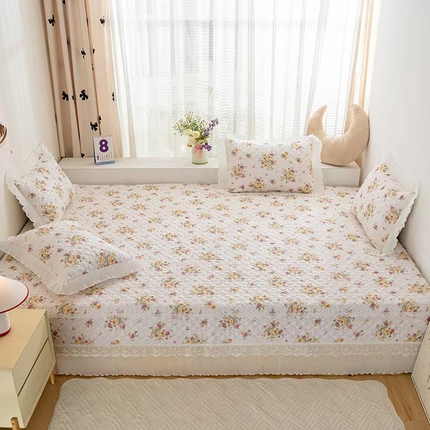 91家纺网 家纺一手货源 找家纺 （总）冬然 2025新款全棉防滑榻榻米垫子炕垫纯棉床盖夹棉床单纯棉床单