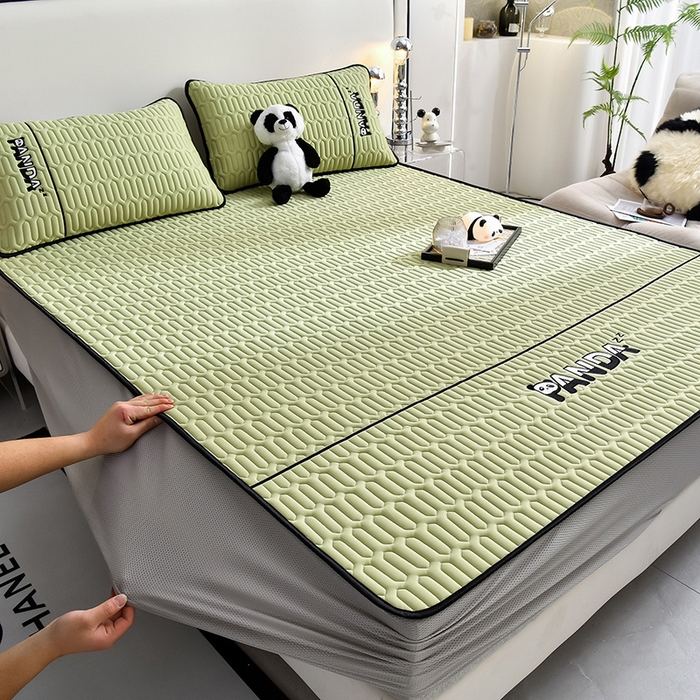 91家纺网 家纺一手货源 找家纺 炫拼家纺 Hipanda床笠款乳胶凉席 Hipanda-仙草绿