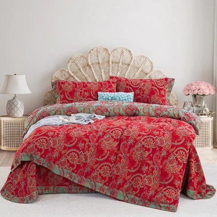 91家纺网 家纺一手货源 找家纺 （总）双层纱家居 2025新款深色系列双层纱四件套