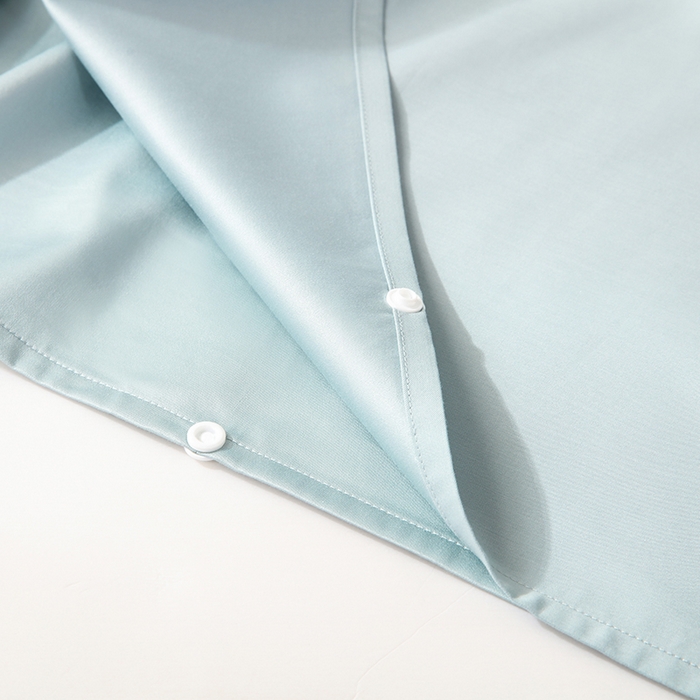 91家纺网 家纺一手货源 找家纺 佳汐蓝家纺 2025新款60支全棉纯色隔脏睡袋 丛林蓝