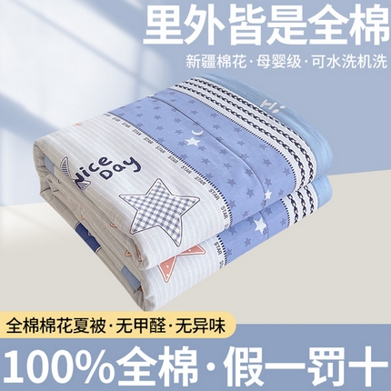 91家纺网 家纺一手货源 找家纺 （总） 2025新款A类全棉棉花夏被纯棉夏被 被子被芯