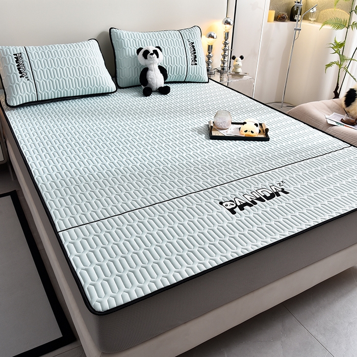 91家纺网 家纺一手货源 找家纺 炫拼家纺 Hipanda床笠款乳胶凉席 Hipanda-冰雪蓝