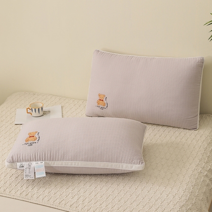 （总）大熊枕芯 2025新款小熊泡泡纱羽丝绒枕芯