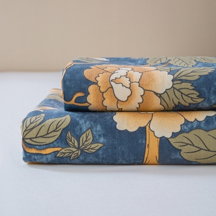 91家纺网 家纺一手货源 找家纺 （总）【长期供货】2025新款原棉老粗布床单混纺含棉-床笠