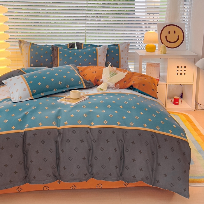 91家纺网 家纺一手货源 找家纺 2025新款亲肤磨毛四件套 诺曼蒂