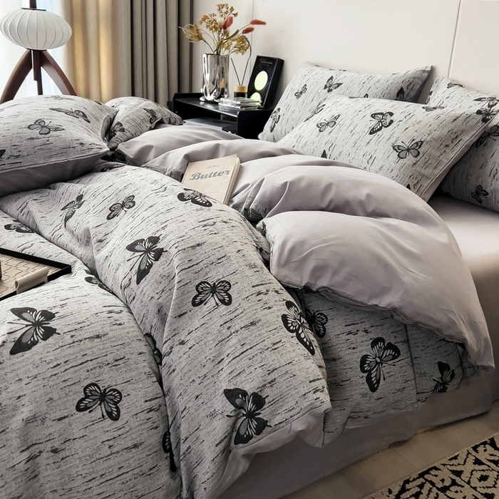 91家纺网 家纺一手货源 找家纺 （总）斯尔顿 2025新款全棉双层纱四件套