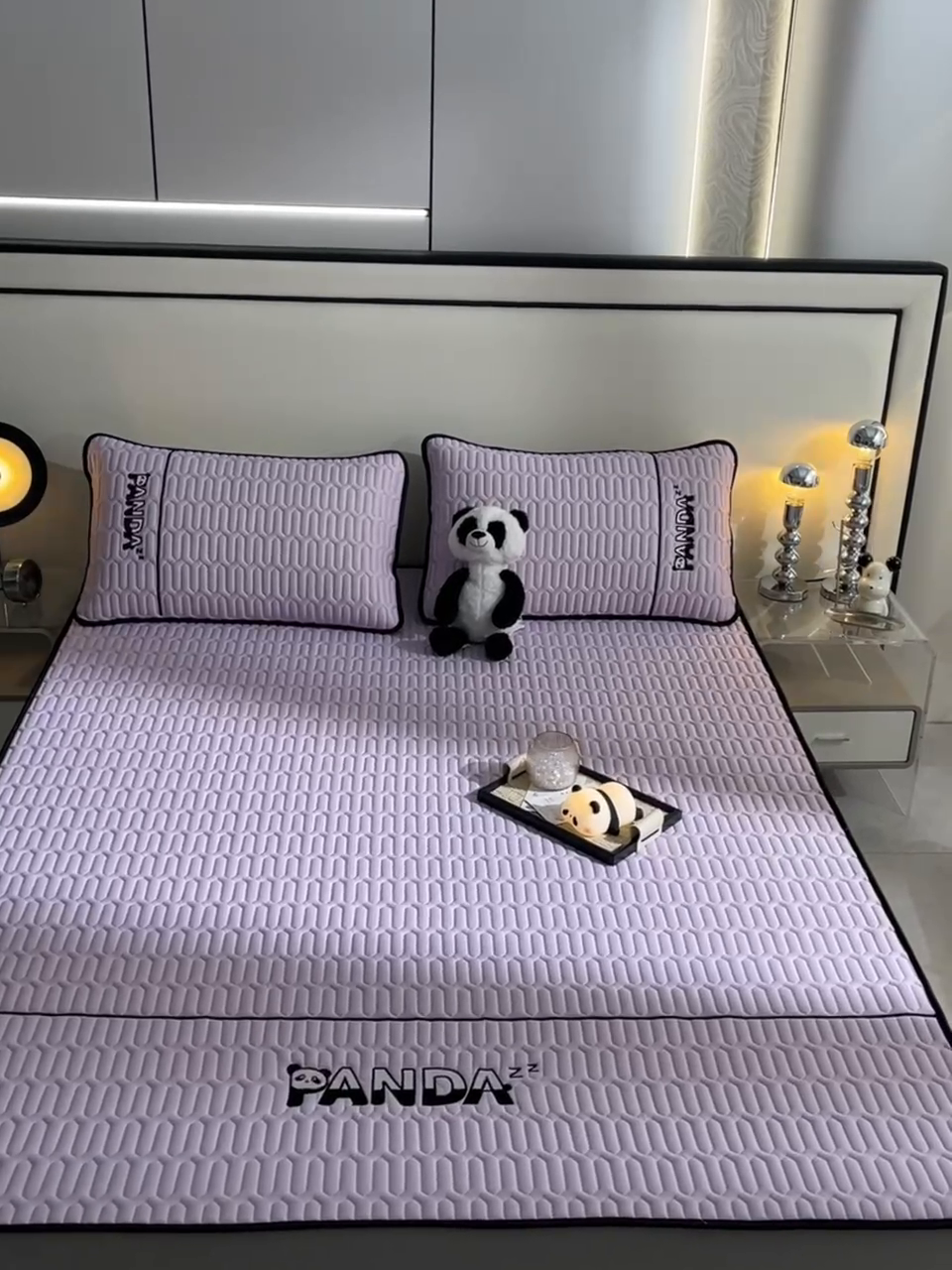 91家纺网 家纺一手货源 找家纺 炫拼家纺 Hipanda床笠款乳胶凉席 Hipanda-薰衣紫