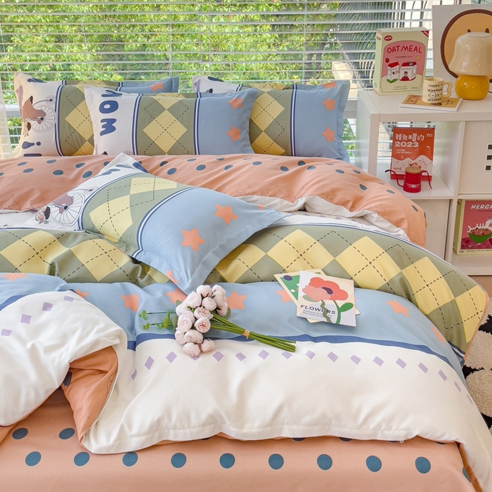 91家纺网 家纺一手货源 找家纺 2025新款亲肤磨毛四件套 欢乐假日