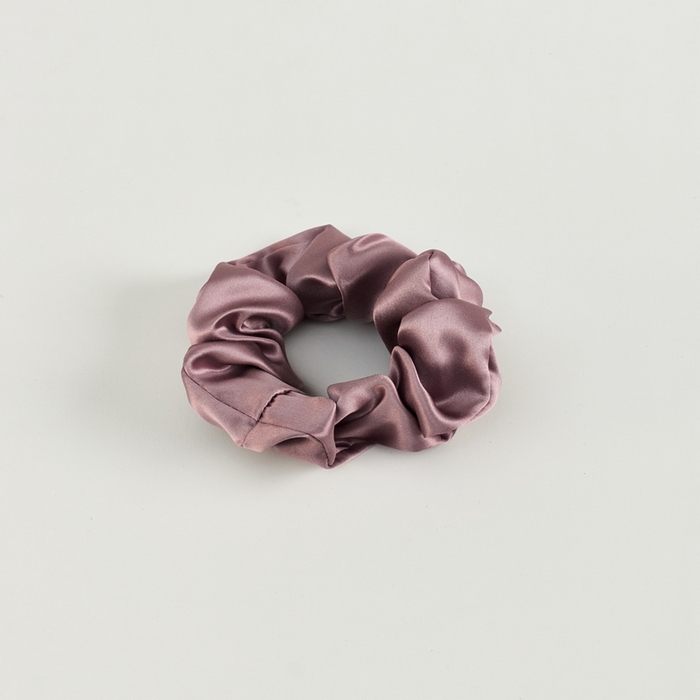 91家纺网 家纺一手货源 找家纺 LADY COCO2025新款6A级真桑蚕丝发圈-真货 4.5cm中肠圈紫色