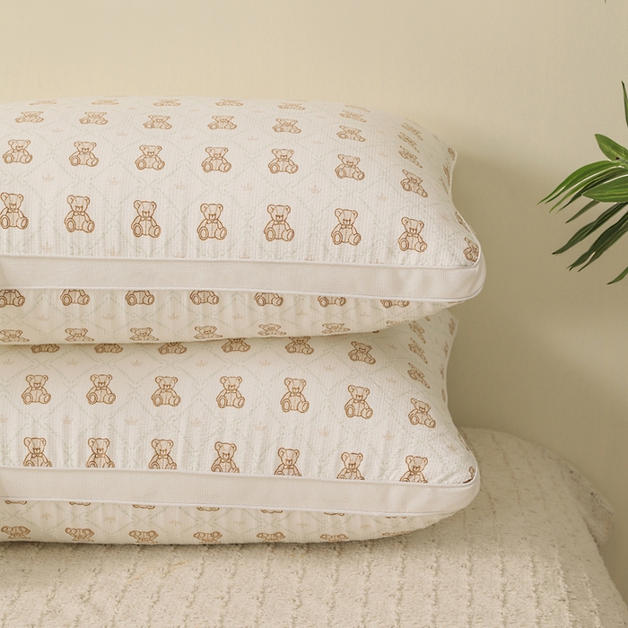 91家纺网 家纺一手货源 找家纺 （总）大熊枕芯 2025新款泡泡纱亲肤小熊枕系列