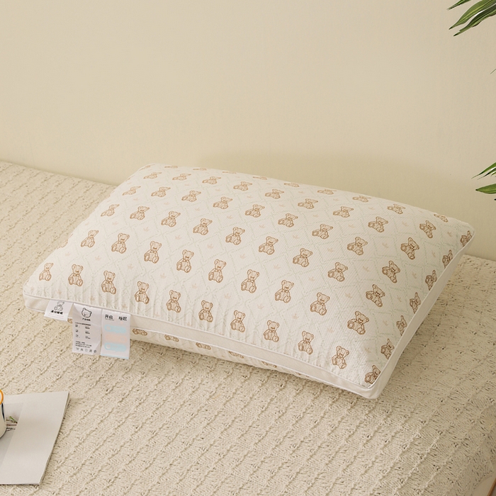 91家纺网 家纺一手货源 找家纺 （总）大熊枕芯 2025新款泡泡纱亲肤小熊枕系列