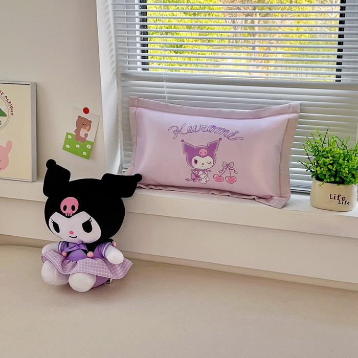 91家纺网 家纺一手货源 找家纺 博雅2025新款冰丝单枕套三丽欧，宇航员，卡皮 樱桃库洛米