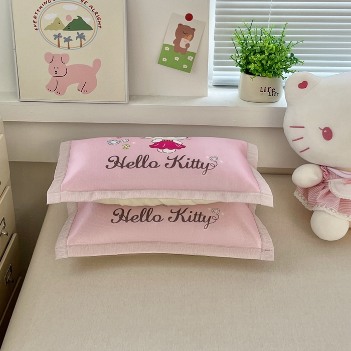 91家纺网 家纺一手货源 找家纺 博雅2025新款冰丝单枕套三丽欧，宇航员，卡皮 花花KT