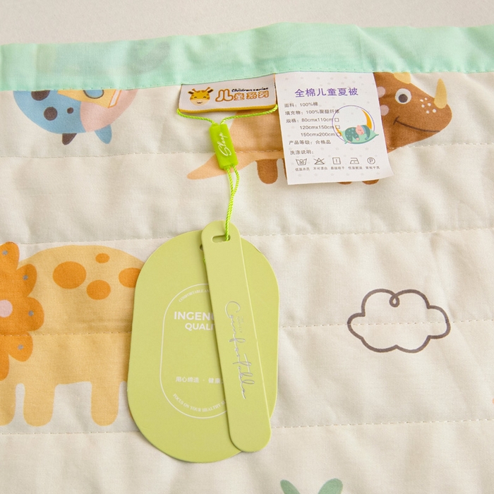 91家纺网 家纺一手货源 找家纺 梵赫   2025新款全棉卡通夏被 恐龙宝宝