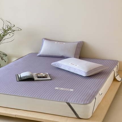 三味舒屋 2025新款时尚简约小年轻专属900D高端养生印花冰藤凉席 摩普紫-床席款