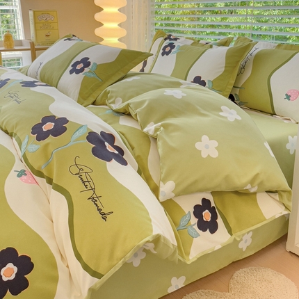 2025新款亲肤磨毛四件套 茉彩花韵