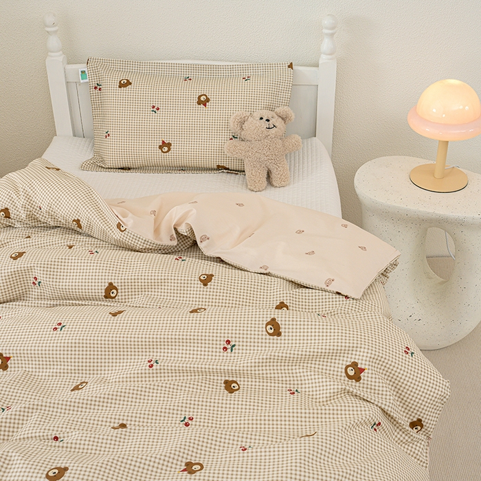 91家纺网 家纺一手货源 找家纺 （总）良佐生活 2025新款高支高密A类纯棉幼儿园学生儿童被套宝宝小被罩全棉被套