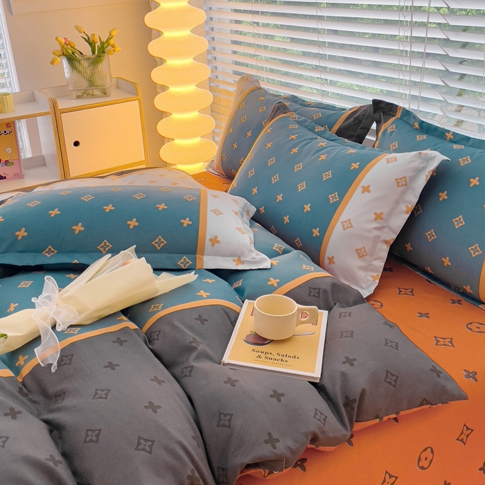 91家纺网 家纺一手货源 找家纺 2025新款亲肤磨毛四件套 诺曼蒂