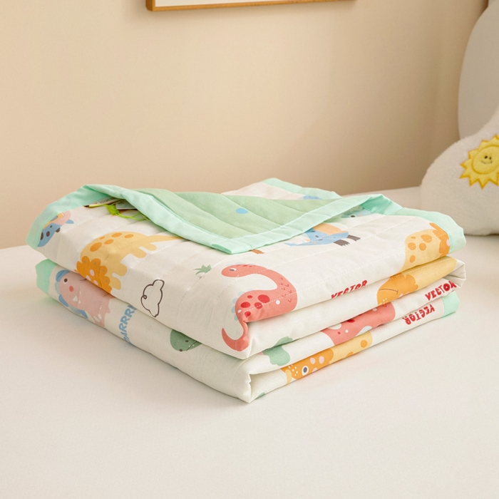 91家纺网 家纺一手货源 找家纺 梵赫   2025新款全棉卡通夏被 恐龙宝宝