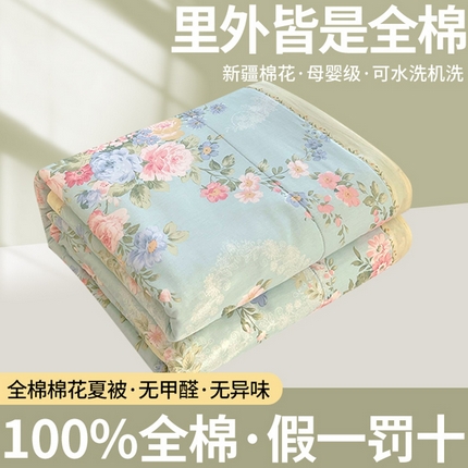 91家纺网 家纺一手货源 找家纺 （总） 2025新款A类全棉棉花夏被纯棉夏被 被子被芯