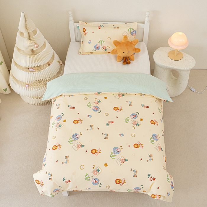 91家纺网 家纺一手货源 找家纺 良佐生活 2025新款高支高密全棉儿童被套 小欢喜