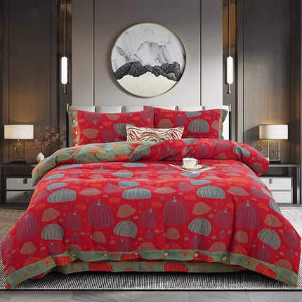 91家纺网 家纺一手货源 找家纺 （总）双层纱家居 2025新款深色系列双层纱四件套