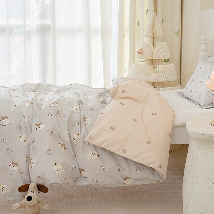 91家纺网 家纺一手货源 找家纺 良佐生活 2025新款高支高密全棉儿童被套 西可