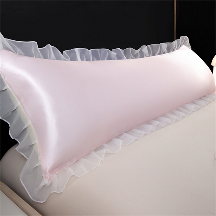 91家纺网 家纺一手货源 找家纺 （总）圣比熊 2025新款公主风夏季冰丝枕套双人情侣枕头套加长枕芯套1.5m内胆套