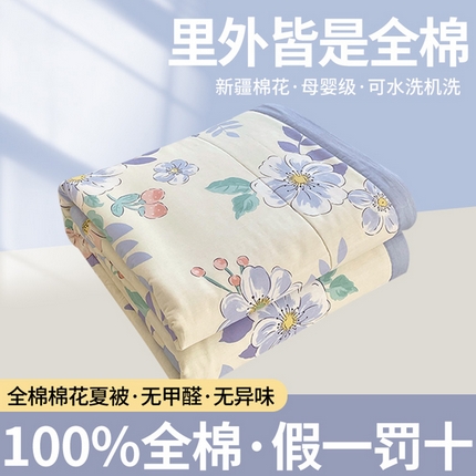 91家纺网 家纺一手货源 找家纺 （总） 2025新款A类全棉棉花夏被纯棉夏被 被子被芯