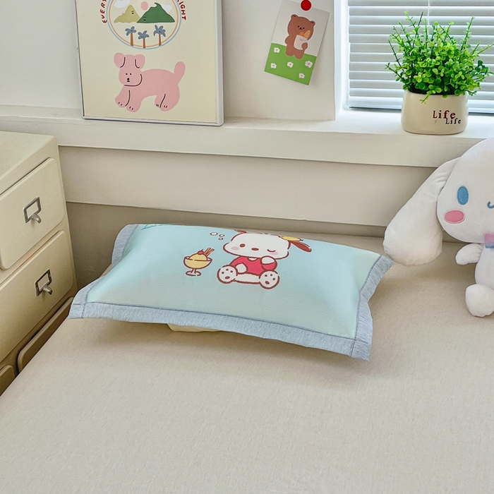 91家纺网 家纺一手货源 找家纺 博雅2025新款三丽欧冰丝单枕套 甜品帕恰狗