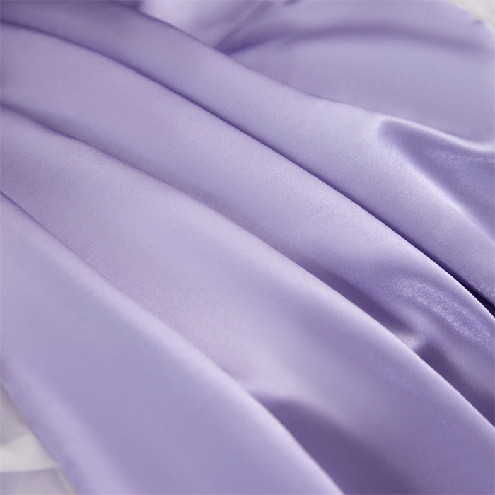 91家纺网 家纺一手货源 找家纺 梦舒羽 2025新款公主风夏季冰丝枕套单人一对装可水洗花边枕头套宿舍48x74cm枕芯套枕头套 花边款-雪青色