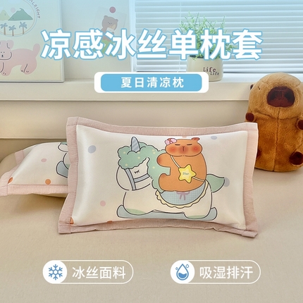 91家纺网 家纺一手货源 找家纺 （总）博雅2025新款冰丝单枕套三丽欧，宇航员，卡皮