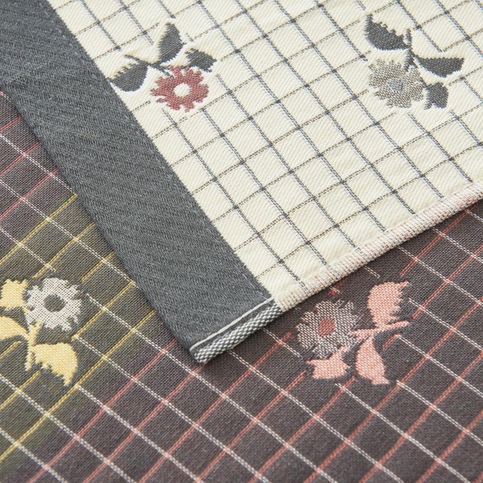 91家纺网 家纺一手货源 找家纺 2025新款纯棉加厚精梳棉纱布枕巾 花韵-米 52*78cm/对