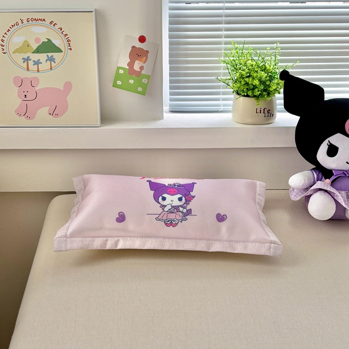 91家纺网 家纺一手货源 找家纺 博雅2025新款冰丝单枕套三丽欧，宇航员，卡皮 礼盒库洛米