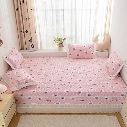 91家纺网 家纺一手货源 找家纺 （总）冬然 2025新款全棉防滑榻榻米垫子炕垫纯棉床盖夹棉床单纯棉床单