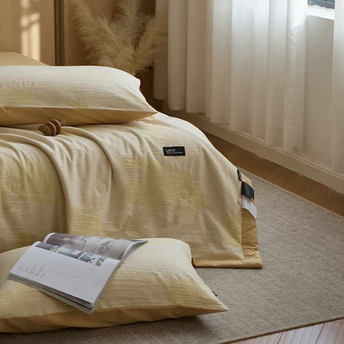 91家纺网 家纺一手货源 找家纺 莱福仕家纺 2025新款水洗棉色织大提花夏被  （控价150*200不低于199 200*230不低于219） 羽织星序