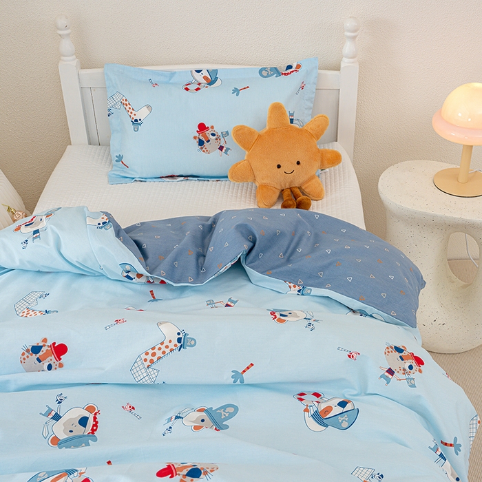 91家纺网 家纺一手货源 找家纺 良佐生活 2025新款高支高密全棉儿童被套 海盗历险记