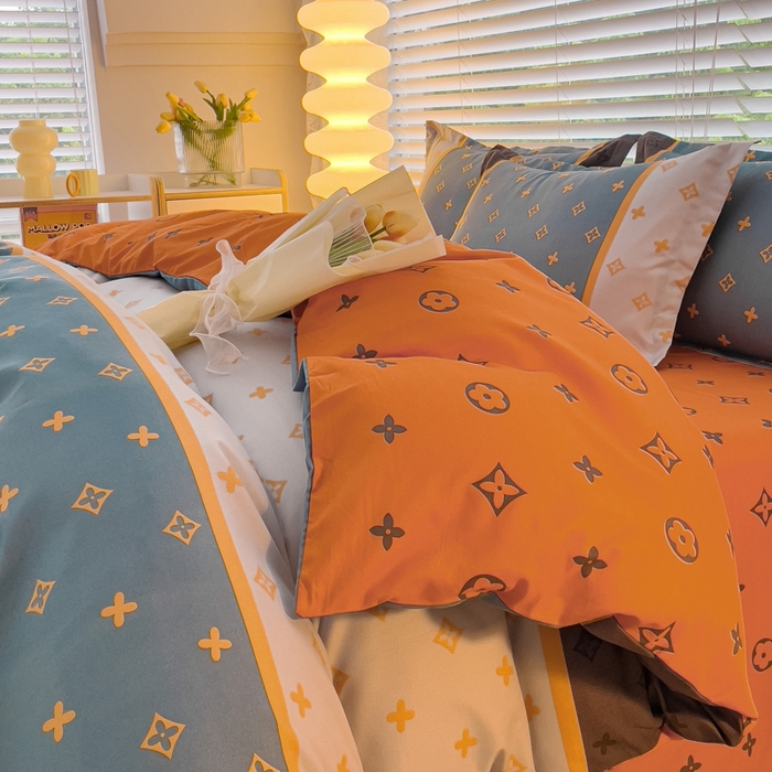 91家纺网 家纺一手货源 找家纺 2025新款亲肤磨毛四件套 诺曼蒂