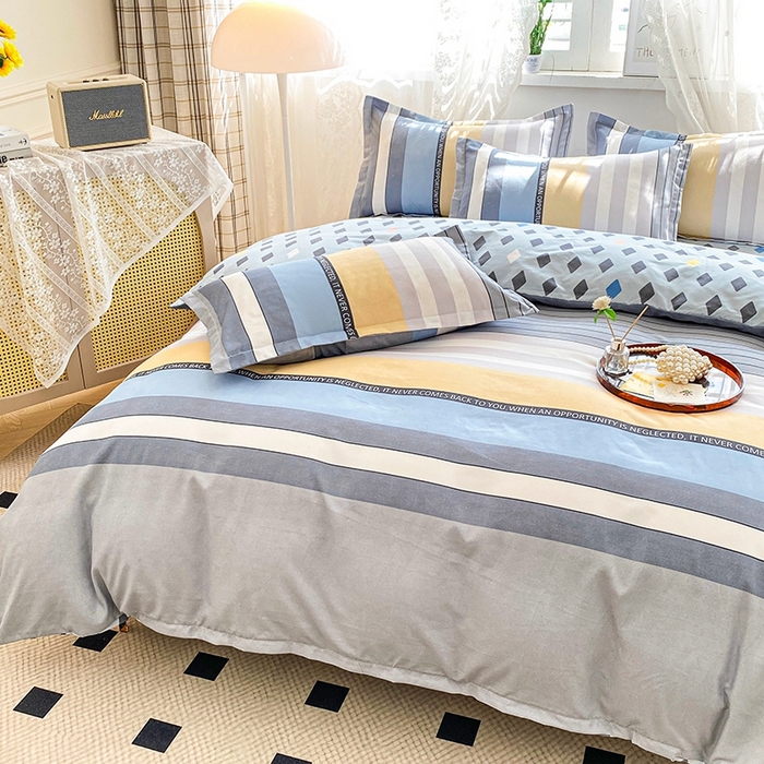 91家纺网 家纺一手货源 找家纺 2025新款亲肤磨毛四件套 秋的回忆