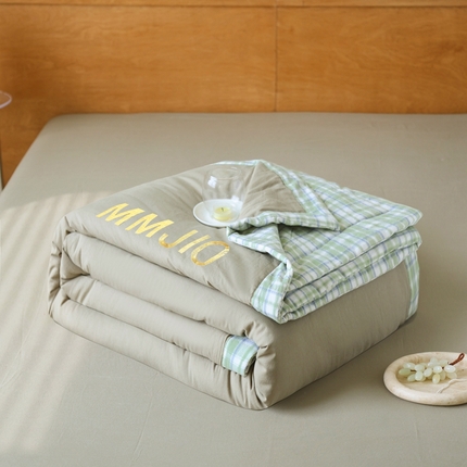 寐眠2025新款全棉水洗棉刺绣夏被【夏被四件套】 盛夏橄榄