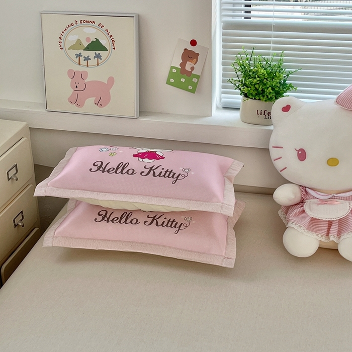 91家纺网 家纺一手货源 找家纺 博雅2025新款冰丝单枕套三丽欧，宇航员，卡皮 花花KT