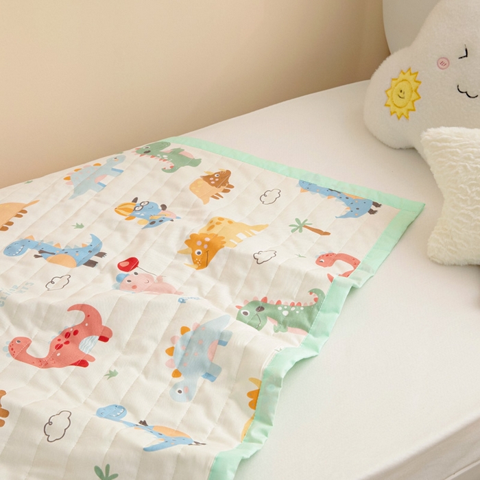 91家纺网 家纺一手货源 找家纺 梵赫   2025新款全棉卡通夏被 恐龙宝宝