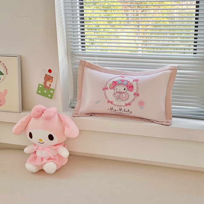 91家纺网 家纺一手货源 找家纺 博雅2025新款冰丝单枕套三丽欧，宇航员，卡皮 小花美乐蒂