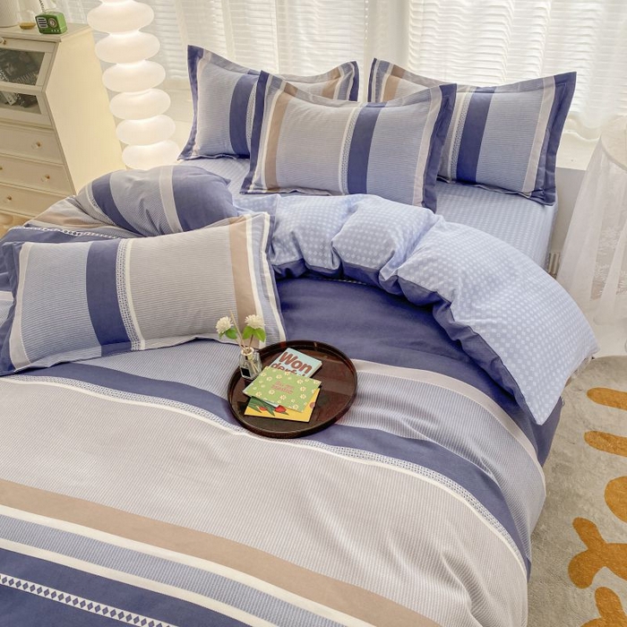 91家纺网 家纺一手货源 找家纺 2025新款亲肤磨毛四件套 莱奥-兰