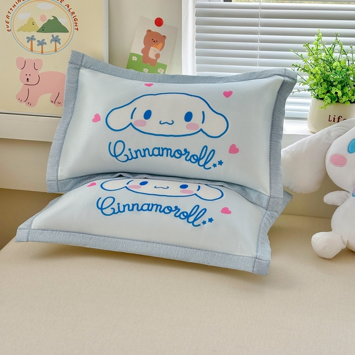 91家纺网 家纺一手货源 找家纺 博雅2025新款冰丝单枕套三丽欧，宇航员，卡皮 开心玉桂狗