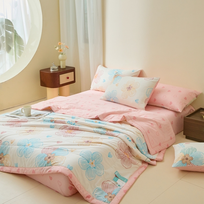 91家纺网 家纺一手货源 找家纺 （总）珂博家纺2025新款亲肤全棉印花夏被