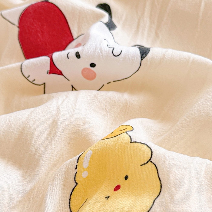 91家纺网 家纺一手货源 找家纺 创优  2025新款有氧双层纱小清新印花小花边夏被夏凉被可机洗空调被子被芯 豆包