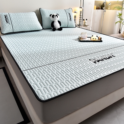 91家纺网 家纺一手货源 找家纺 炫拼家纺 Hipanda床笠款乳胶凉席 Hipanda-冰雪蓝