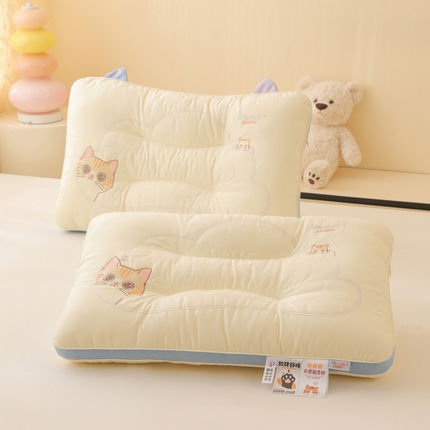 91家纺网 家纺一手货源 找家纺 （总）大熊枕芯 2025新款云感柔羽丝绒卡通刺绣枕芯