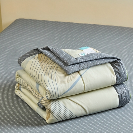 珂博家纺2025新款亲肤全棉印花夏被 名爵黄